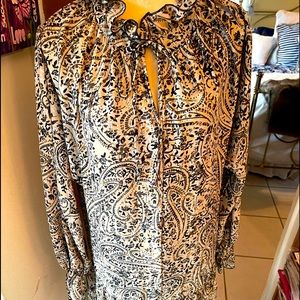 NWT OPT Anthropologie Long Sleeve Floral Maxi Sz M